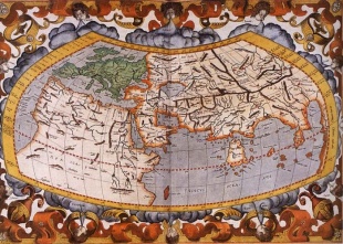 O mapamundi de 1482, segundo a Xeograf&iacute;a de Ptolomeo do 150.