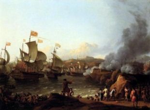 Gravado "The battle of Vigo Bay", de Rudolf Bakhuizen