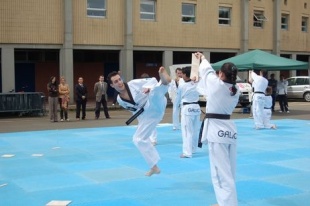A exhibici&oacute;n previa &aacute; recepci&oacute;n cos taekwondistas galegos