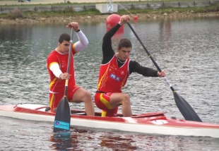 Os galegos Miguel Rodr&iacute;guez Galb&aacute;n e Andr&eacute; Oliveira, segundos en C-2 500 metros