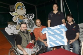 Parte da selecci&oacute;n galega de baloncesto en cadeira de rodas