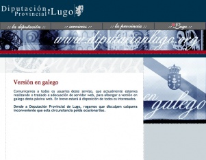 Unha imaxe da web da Deputaci&oacute;n