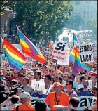 Imaxe dunha marcha de apoio &aacute; Lei do Matrimonio Homosexual