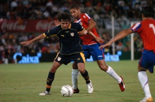 Selección Catalá de Fútbol xogando contra a de Costa Rica, o ano pasado