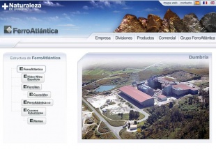 Captura da p&aacute;xina de Ferroatl&aacute;ntica, xusto onde falan da planta de Dubr&iacute;a