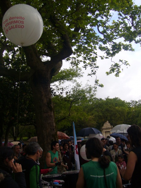 A manifestaci&oacute;n, a piques de sa&iacute;r da Alameda