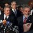 Raúl Castro e Lula da Silva atenden os xornalistas