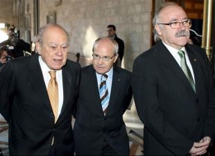 Jordi Pujol, José Montilla e Josep-Lluís Carod-Rovira, este sábado
