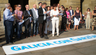 "Galicia con Garzón" a pancarta de apoio ao maxistrado