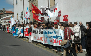 Imaxes da concentración de protesta / Fotos: IGC