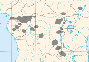 Mapa de distribución dos pobos pigmeos