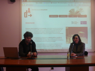 Cándido Pazó e Cristina Domínguez, na presentación do proxecto