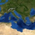 Imaxe de satélite do mar Mediterráneo