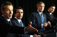 Blair, Aznar, Bush e Durão, en 2003