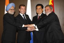 Líderes dos BRICs, en 2008