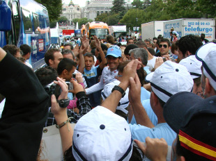 Moitos aficionados galegos acompañaron o Xacobeo na última etapa