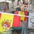 Un milleiro de bandeiras españolas en Valença para agradecer os servizos sanitarios en Tui