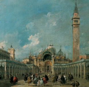 "La Festa della Sensa in Piazza S. Marco", 1775, F. Guardi (detallle)