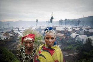Desprazadas congolesas no campo de Kitchanga, Kivu Norte