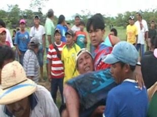 Captura dun vídeo dos enfrontamentos entre os indíxenas e as facendeiros