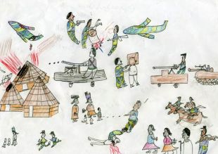 O TPI admitiu como probas os debuxos realizados por crianzas dos campos de refuxiados en Darfur