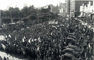 Na Coruña encheuse en varias ocasións a praza de María Pita