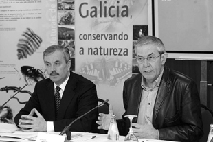 Francisco Vázquez, conselleiro de Medio Ambiente, co presidente da Xunta, Emilio Pérez Touriño