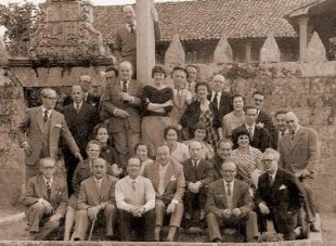 Grupo de galeguistas en Trasalba en 1958