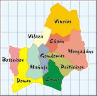 Mapa das parroquias de Gondomar