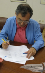 O presidente da AGLP, o profesor José-Martinho Montero Santalha