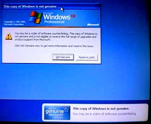 Algúns Windows son quen de detectar copias ilegais