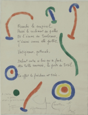 Jacques Dupin i Joan Miró, "Franchi le soupirail", 1970