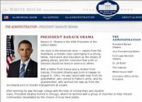 Obama xa figura na web da Casa Branca
