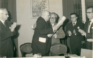 Otero Pedrayo e del Riego no Centro Galego de Bos Aires