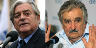 Os dous candidatos: Lacalle e Mújica