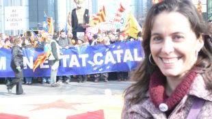 Ana Miranda, voceira do BNG na UE, remítenos unha imaxe da marcha