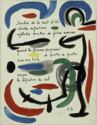 Jacques Dupin i Joan Miró, "Sorbes de la nuit d’été", 1970
