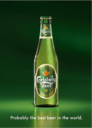 "Posibelmente a mellor cervexa do mundo", o eslogan da marca