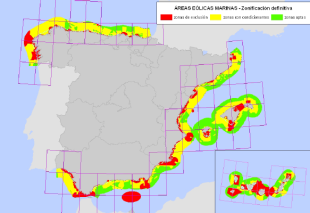 Eólica mariña: O mapa elaborado polo Ministerio de Industria