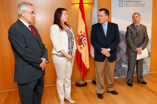 O conselleiro Agustín Hernández, na toma de posesión de Isabel Vila como directora xeral de Infraestruturas