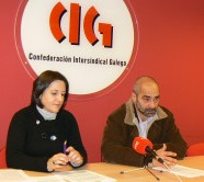 Antolín Alcántara e Margarida Corral repasaron as prioridades da CIG para os procesos de negociación colectiva en 2010