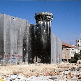 Muro israelí ao seu paso por Belén