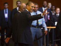 Obama, chegando á ONU