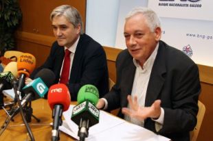Vázquez e Blanco na presentación da proposta de lei