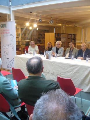 Presentación da revista, este mércores en Compostela: X. Beramendi, C. Fernández, V. Freixanes, H. Monteagudo e A. Torres Queiruga