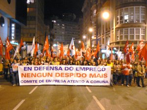 5.000 persoas manifestáronse este venres na Coruña./ Foto: CIG