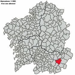 Situación do concello ourensán de Vilariño de Conso (Viana)