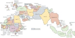 Mapas coa distribución de musulmáns no mundo (clique para ampliar)