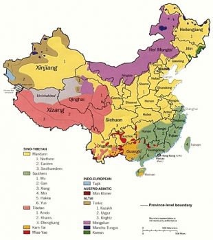 Mapa lingüístico da China (clique para ampliar)
