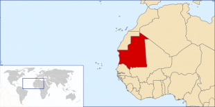 O mapa de Mauritania